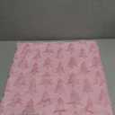 DFXSZ Christmas Tree Pillow Covers 18x18 inch Set of 1 Christmas Decoration Pink Soft Plush Faux Fur Jacquard Throw Pillows for Bedroom Sofa Holiday Festivals Winter Home Decor PTK006D18