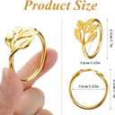 CEYAZYE Gold Napkin Rings Set of 50, Leaf Napkin Holders Buckles for Table Decor, Bulk Shiny Zinc Alloy Delicate Ring for Dinner Parties Wedding Kitchen Banquet Thanksgiving Christma Special Events