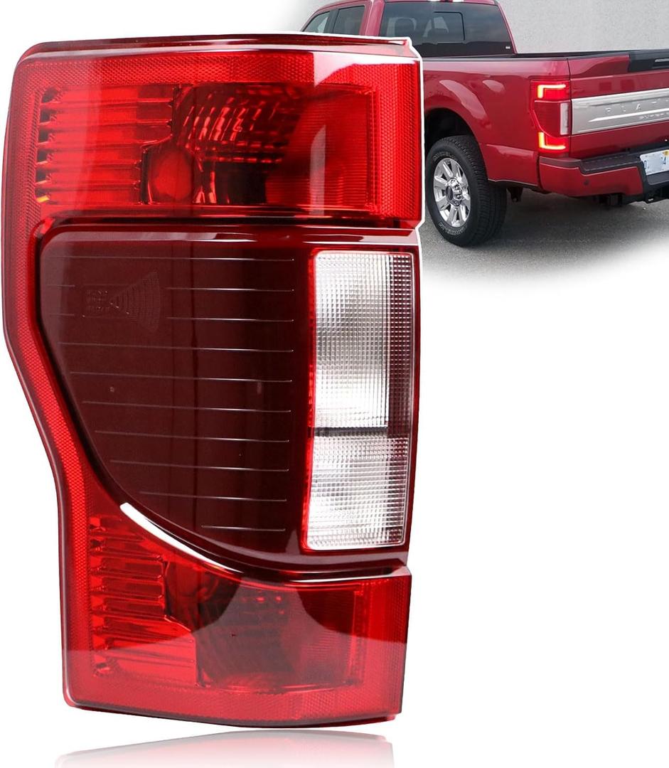 Tail Lights With Blind Spot Compatible with Ford F250 F350 Super Duty 2020 2021 2022 Rear Taillights Taillamp Assembly Halogen Left Driver Side