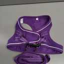 Dog Harness with Leash Set, No Pull Adjustable Reflective Step-in Puppy Pet Vest Harnesses for Small Medium Large Dogs and Cats,Purple L