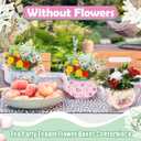 Yinder 6 Pcs Tea Party Decorations Princess Party Flower Boxes Centerpiece Floral Teapot Centerpiece for Floral Tea Themed Birthday Wedding Supplies (Sweet Tea Pot)