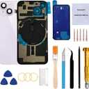 Rear Back Glass Replacement for iPhone 14 Plus 6.7-inches with Reparing Toolkit and All Necessary Parts (Purple)