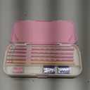 Multifunction Pencil Case with Supplies for Kids, Pencil Holder for Students, Cute Pencil box for Girls and Boys with Pencil, Erasers, Sharpener, Back to School Supplies (Pink Bear)