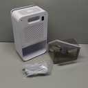 Dehumidifier for Home, 1000 Sq.ft Dehumidifier for Basement Bathroom Bedroom with Auto Shut Off, Built-in Aromatherapy Diffuser, 7 Colors LED Light, Quiet Dehumidifiers with Sleep Mode (CS08-Milky)