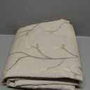 jinchan Lined Curtains Botanical Embroidered Sheers for Bedroom 84 Inch Length Embroidery Voile Leaf Curtains for Living Room Light Filtering Privacy Window Treatments 2 Panels Beige