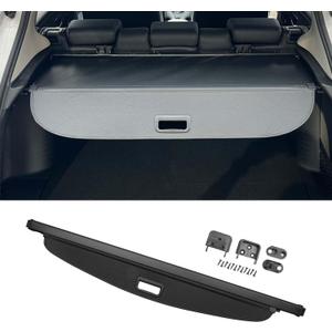 Motoforti Car Trunk Retractable Cargo Cover for Kia Seltos 1.6L Wagon 2021-2024 Rear Trunk Parcel Shelf Luggage Security Shield Shade, Canvas Black Carbon Fiber