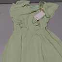 GRACE KARIN Girls Dress Formal Party Wedding Guest Pageant Dress for Teen Girls Ruffle Backless Maxi Sundress, Light Green, 8-10y