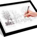 LitEnergy A4 LED Copy Board Light Tracing Box, Adjustable USB Power Artcraft LED Trace Light Pad for Tattoo Transferring, Drawing, Sketching, Animation, Stenciling, Diamond Art Painting Accessories (BLACK)