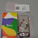 Meifigno Designed for iPhone Air Case 6.5", [Glitter Card & Wrist Strap] [Compatible with MagSafe] [1X HD+1X Privacy Screen Protectors] Lens Protection Slim Case Designed for iPhone 17 Air, Rose Gold