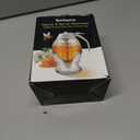 Honey Dispenser, 8oz Honey Dispenser No Drip Glass with Stand, Honey Container & Coffee Syrup Dispenser for Tea Time & Gifting, Elegant Honeycomb Honey Jar - Honey Pot Bottle for Maple Syrup Bee (White)