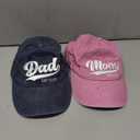 2PCS Mom and Dad EST 2025 2026 Hat, 3D Embroidered Adjustable New Parents Gifts Baseball Cap