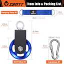 Cable Pulley Wheel for Home Gym Pulley System, Upgraded 90mm Aluminium Alloy Gym Pulley for Maximum 660LBS Load (Blue)