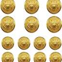 14pcs Gold Blazer Buttons for Suits Blazers Sport Coats 20mm 15mm Metal Shank Blazer Buttons Set for Sewing Coats Suits Blazers (MB20110)
