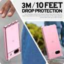 ITSKINS Spectrum R // Clear Compatible with Google Pixel 7a, Protective Phone Case, Anti-Yellowing, Shockproof Cover, and Military Grade Phone Case - Light Pink