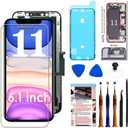 for iPhone 11 LCD Screen Replacement 6.1 inch, 3D Touch Display Digitizer Assembly with Repair Tools, Compatible with iPhone 11(A2111, A2223, A2221) (6.1 inch)