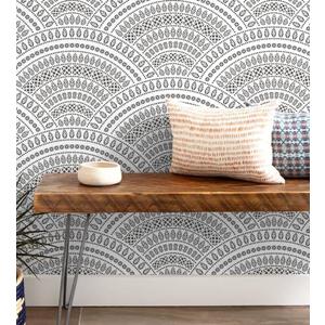 Guvana Black and White Contact Paper Trellis Peel and Stick Wallpaper Geometric Boho Removable Wallpaper Modern DIY Self Adhesive Wall Paper for Bedroom Decor 16.14" x78.7", 5 Pack