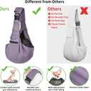 Dog and Cat Sling Carrier - Small Dog Carrier Sling with Adjust Strap & Zip Pocket, Hands Free Soft Dog Slings for Small Dogs Cats Puppy Pets Outdoor Travel Safety Purse Bag