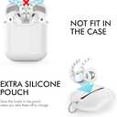 AhaStyle 3 Pairs AirPods Ear Hooks Cover Silicone Accessories Compatible with Apple AirPods and EarPods Headphones(Milk White)