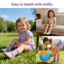 QHANSHIEE Baby Girls Toddlers Ruffle Grip Socks Kids Non Slip Cute Frilly Cotton Crew Socks Uniform School Dress Sock 12Pairs