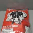 Morph Black Red Dragon Costume Kids Dragon Costume for Boys Jumpsuit Halloween Costumes for Kids S (4-6Y)