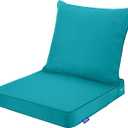 RSH DECOR: Deep Seating Cushion with Pillow Back | 24 x 27 Seat | All-Weather Spun Fabric | Water and Fade-Resistant | Outdoor Chair Cushion Set for Patio Furniture | Crestwood Marine - Made in USA