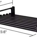 Microwave Oven Rack, 23.58"x15.52" Wall Shelf, Mounted Oven Bracket Holder, 80Ib Load Bearing, Household Commercial Microwave Rack for Dorm, Apartment, Kitchen, Bedroom, Black