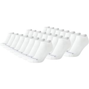 AND1 Men's Athletic Socks - Cushion Comfort No Show Socks (24 Pack) (White)
