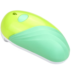 Auto Electric Can Opener，Open Your Almost Any shape of Cans with A Simple Press of Button Automatic,Hands Free, Smooth Edge, FoodSafe, Battery Operated (Green)