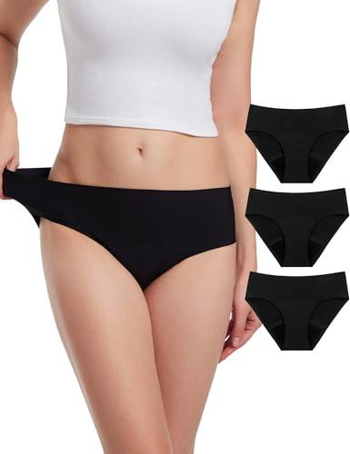 EcoPeriod Period Underwear for Women Heavy Flow, Leakproof Menstrual Underwear Seamless Period Panties, No Show Panty L