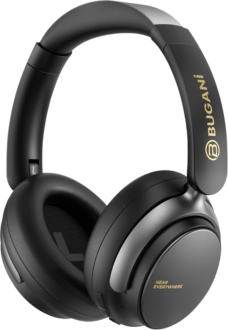 Hybrid Active Noise Cancelling Headphones: Wireless Over Ear Bluetooth 6.0 Headphones, 120H Playtime Lightweight Bluetooth Headset with Mic, Hi-Fi Deep Bass, Foldable for Travel, Work, Home Office