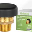 1Pack ORIANSE Vacuum Relief Valve 3/4 InchBRASS & TUBULAR Water Service Low Profile Vacuum Relief Valve with Dust Cover for Water and Heater TankBrass Leak Proof