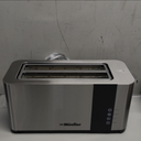 Mueller UltraToast Full Stainless Steel Toaster 4 Slice, Long Extra-Wide Slots for Bagels and Waffles, 6 Browning Levels, LED Display, Cancel/Defrost/Reheat Functions & Removable Tray, Kitchen Gadgets