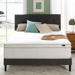 ZINUS 12 Inch Foam and Spring Hybrid Mattress [New Version], Queen, Fiberglass Free, Medium Firmness, Durable Support, Certified Safe Foams & Fabric, Mattress in A Box (White)