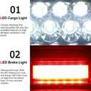 Tresound 3rd Third Brake Cargo light for 2004-2008 Ford F150, 2007-2010 Explorer, 2006-2008 Lincoln Mark LT, LED High Mount Stop light (Clear Lens)