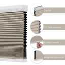 Changshade Cordless Cellular Shades, Blackout Room Darkening Black Out Honeycomb Blinds for Indoor Windows Bedroom, Pull Down Pleated Accordion Blind Easy Install, Shade Size 28" Wx50 H, Beige