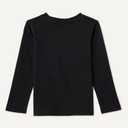 Amazon Essentials Boys and Toddlers' Long-Sleeve Cotton T-Shirts (Medium, Black)