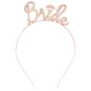 Bride to Be Headband - Bachelorette Party Decorations, Wedding Bridal Shower Favors, Bling Tiara Hair Accessories for Women and Girls, Rose Gold