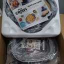 Ninja Crispi 4-in-1 Portable Glass Air Fryer Cooking System, 1500W, 4QT & 6-Cup TempWare Glass Containers with Storage Lids, Microwave, Freezer & Dishwasher Safe, Cyberspace Gray, FN101GY (Navy)