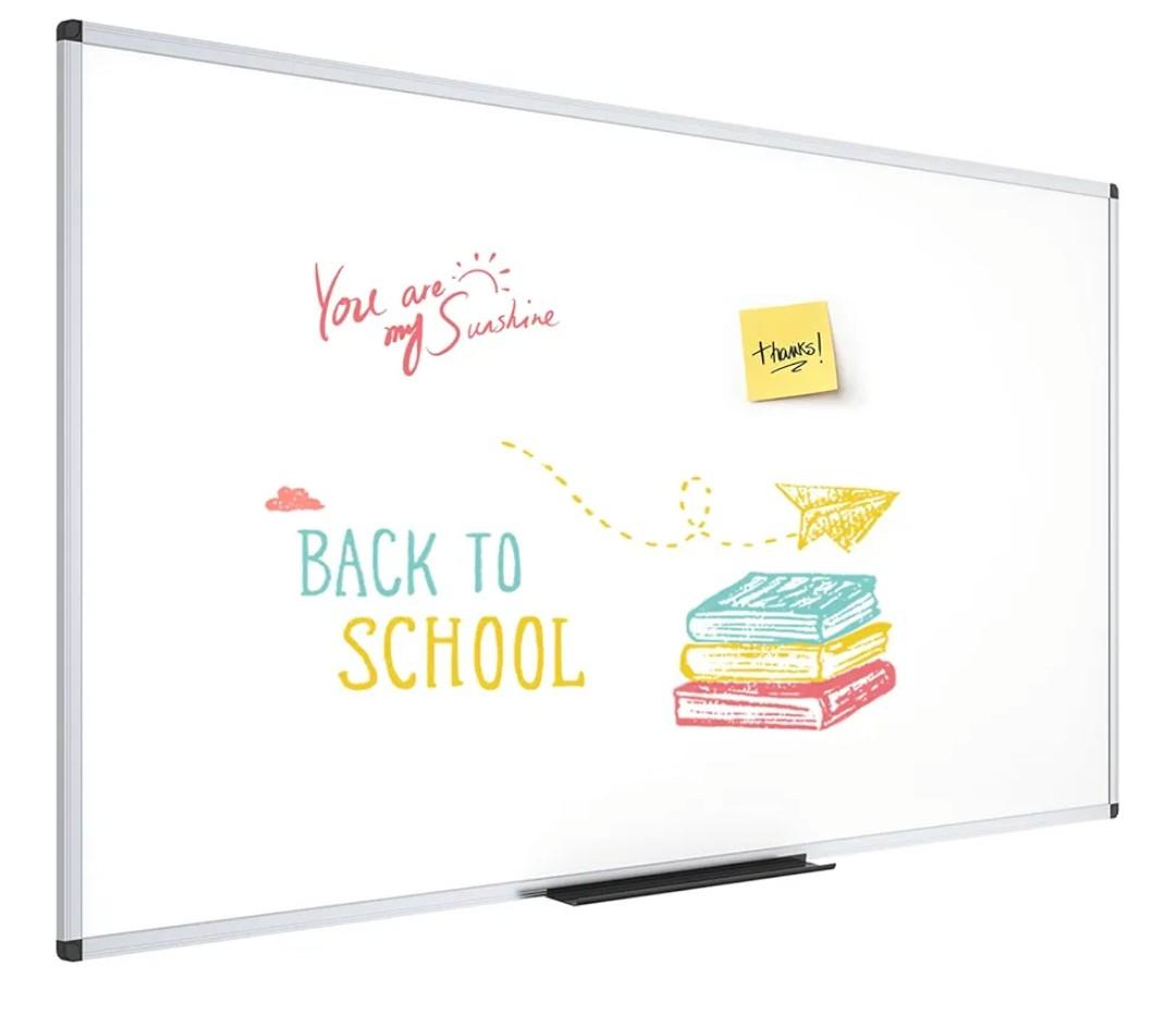 VIZ-PRO Dry Erase Board/Whiteboard, Wall Mounted Board for School Office and Home