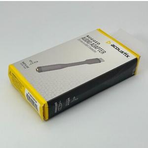 Acoustix Black Rugged Audio Adapter 3.5mm to USB-C Connector DURABLE