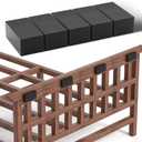 Headboard Stoppers 25Pcs Furniture Pads10Pcs(0.6" Thick) + 15Pcs(0.2" Thick) EVA Foam Headboard Stoppers for Wall, from Chair Back Furniture Bed to Prevent Sliding Bumpers Gap Filler, Protect Walls. (black)