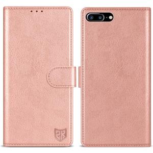 ZZXX for iPhone 7 Plus/iPhone 8 Plus Wallet Case with [RFID Blocking] Card Slot Kickstand Magnetic Closure Leather Flip Fold Protective Phone Case for iPhone 8 Plus Case Wallet (Rose Gold-5.5 inch)