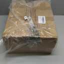 Dresser with Mirror, 4 Drawers Dresser with 2-Tier Shelves, Freestanding Fabric Chest of Drawers for Small Space, Tall Narrow Nightstand Vanity for Bedroom, Hallway, Dorm, Rustic Brown, 15.3"W