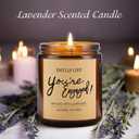 Engagement Gifts for Couples - Engagement Gifts for Women, Her, Bride to Be Wedding Fiance Gift for Women, 7oz Soy Wax Lavender Engaged Candle, Engagements Party Decorations Gift