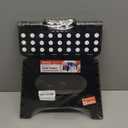 ACSTEP Folding Step Stool 11 Inch, Sturdy Plastic Foldable Step Stool for Kids & Adults, Non Slip Lightweight Collapsible Foot Stools Holds 300 lbs, Ideal for Kitchen, Bathroom, Bedroom, Outdoor (Black)