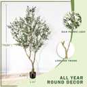 LYERSE Olive Trees Artificial Indoor - Faux Olive Tree 7ft with Large Olive Branches and Lifelike Fruits - Fake Olive Tree for Modern Home Office House Living Room Decor