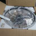 RGB Ceiling Fans with Lights, 20" Fandelier Low Profile Ceiling Fan with Light, Modern Flush Mount Ceiling Fan Light with Remote/APP Control, Bedroom Chandelier Fan Fixture for Indoor(Black)