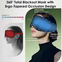 Sleep Mask with Headphones Bluetooth 5.4, TOPOINT Blackout Eye Mask for Sleeping Headphones Earphones with Soft Bamboo Cotton Cooling Breathable, Speaker for Side Sleepers Women Men Travel, Black