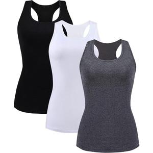 Women Tank Top with Shelf Bra Racerback Workout Yoga Tops Undershirt XL
