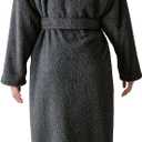 Robes for Women Premium Plush Fleece Long Bathrobe for Women with Shawl Collar, Soft Warm Womens Robe (L)